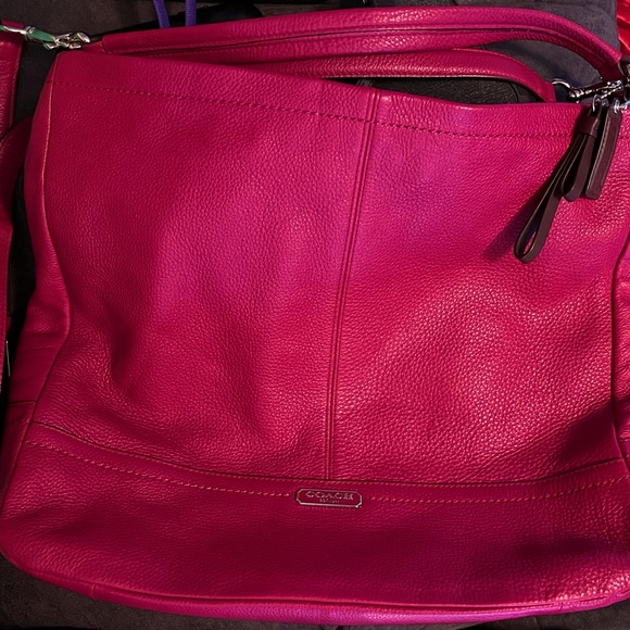 Coach Pebble Leather Shoulder Bag - Picture 1 of 7